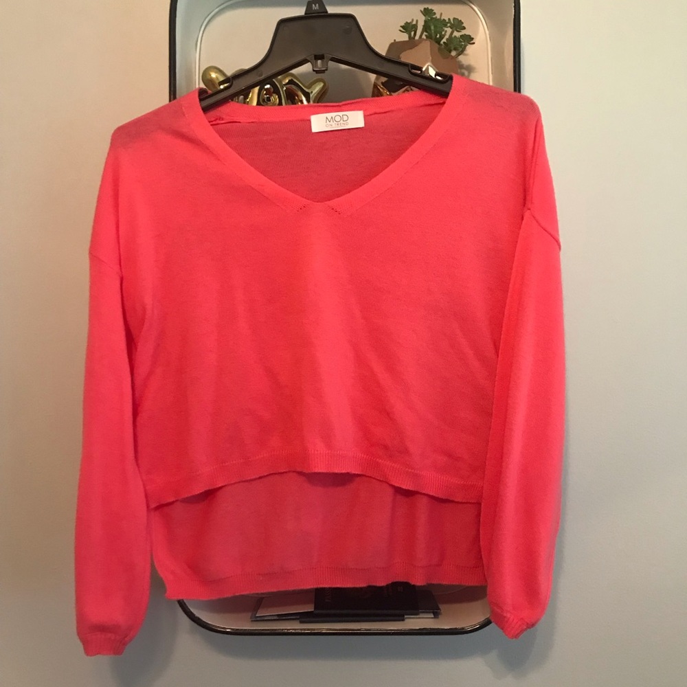 Pink Cropped Sweater